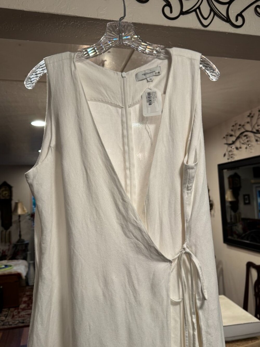 Rosetta Getty Collective White Apron Jumpsuit Size 14 - Picture 6 of 12